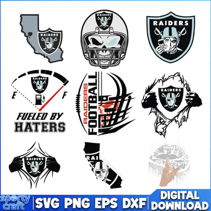 Las Vegas Raiders Bundle svg, Raiders svg, nfl 2025 svg