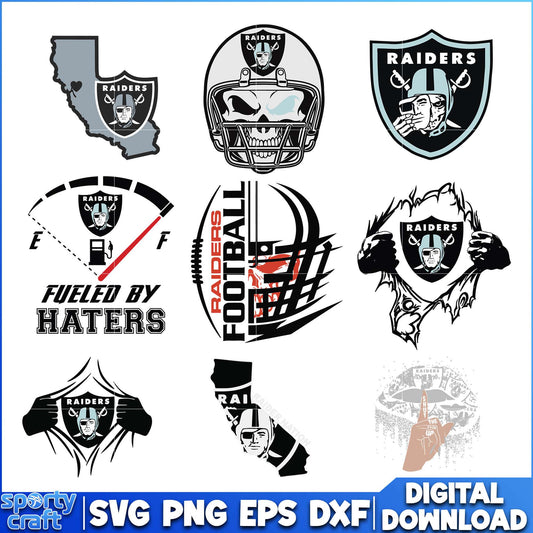 Las Vegas Raiders Bundle svg, Raiders svg, nfl 2025 svg