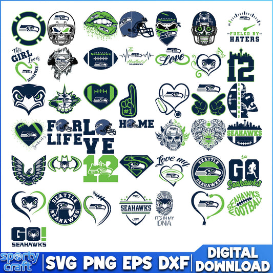 Seattle Seahawks Bundle svg, Seahawks svg, nfl season svg